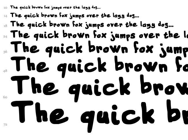 Instant Marker font waterfall